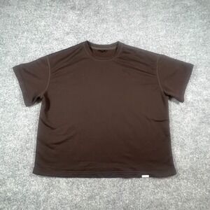 Sumwon Oversized T Shirt Mens Small Dark Brown Relaxed Short Sleeve Streetwear